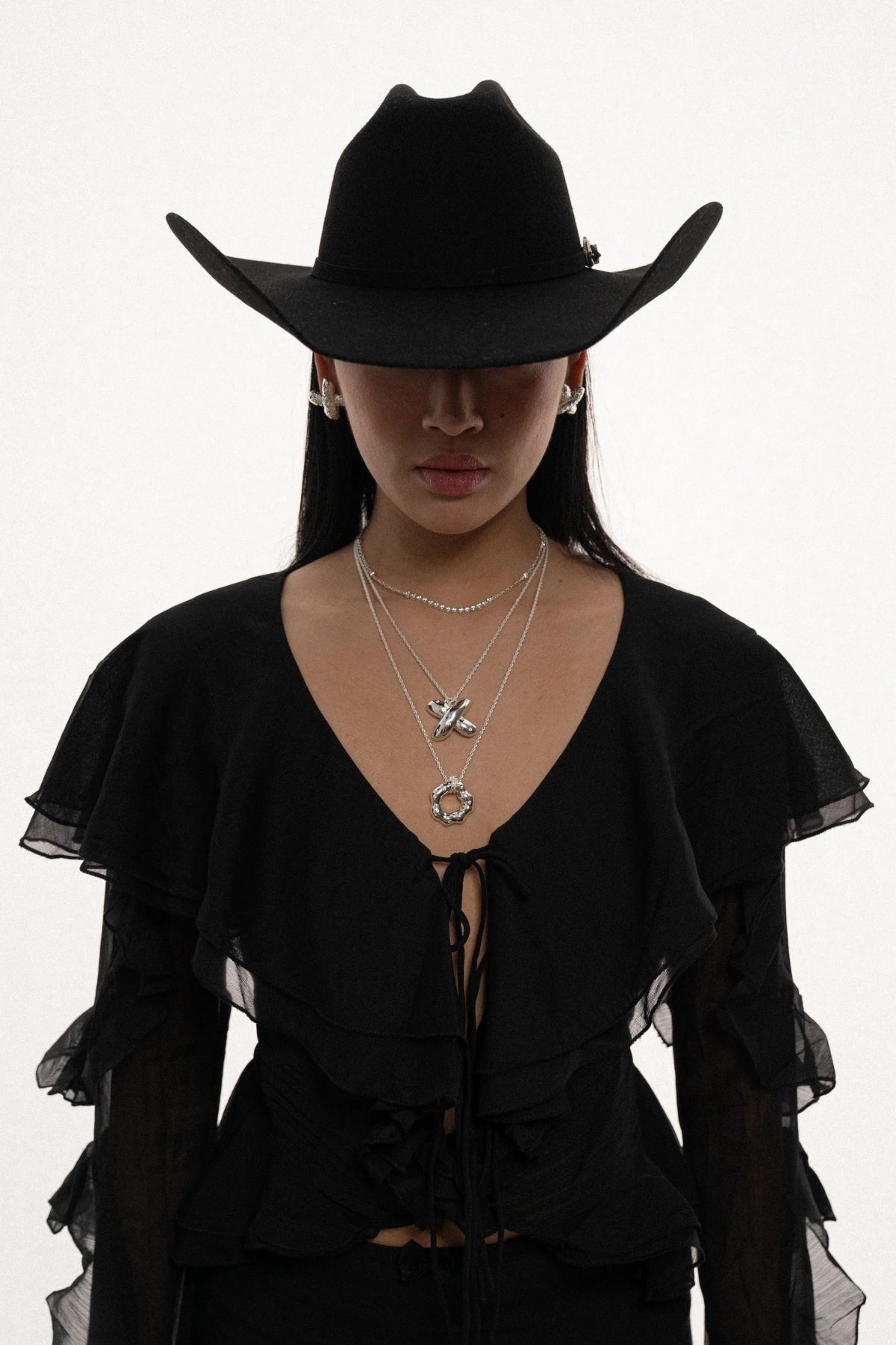 Frances Earrings Silver by Mountain and Moon, oversized hammered cross studs with silver plating, a bold trendy piece perfect for statement elegance.