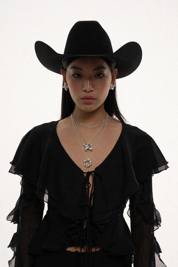 Frances Earrings Silver by Mountain and Moon, oversized hammered cross studs with silver plating, a bold trendy piece perfect for statement elegance.