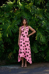 Frenchie Midi Skirt Big Dotty by Summi Summi – cotton midi skirt with bold dot print for elevated summer styling.