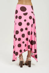 Frenchie Midi Skirt Big Dotty by Summi Summi – cotton midi skirt with bold dot print for elevated summer styling.