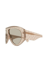 GG2128S005 Brown by Gucci – oversized sunglasses with logo temples and tinted lenses. Perfect for statement styling.