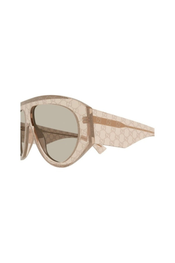 GG2128S005 Brown by Gucci – oversized sunglasses with logo temples and tinted lenses. Perfect for statement styling.