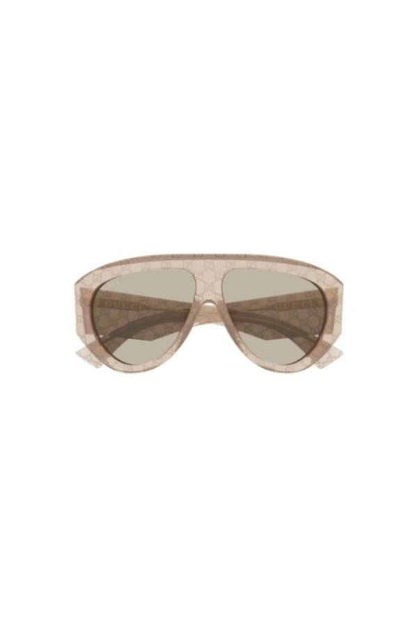 GG2128S005 Brown by Gucci – oversized sunglasses with logo temples and tinted lenses. Perfect for statement styling.