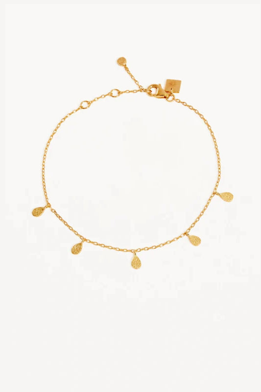 Grace Bracelet by By Charlotte, a gold vermeil bracelet with teardrop charms. Perfect for stacking or soulful everyday styling.