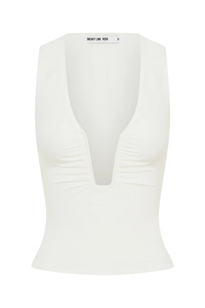 Haley Sleeveless Top White