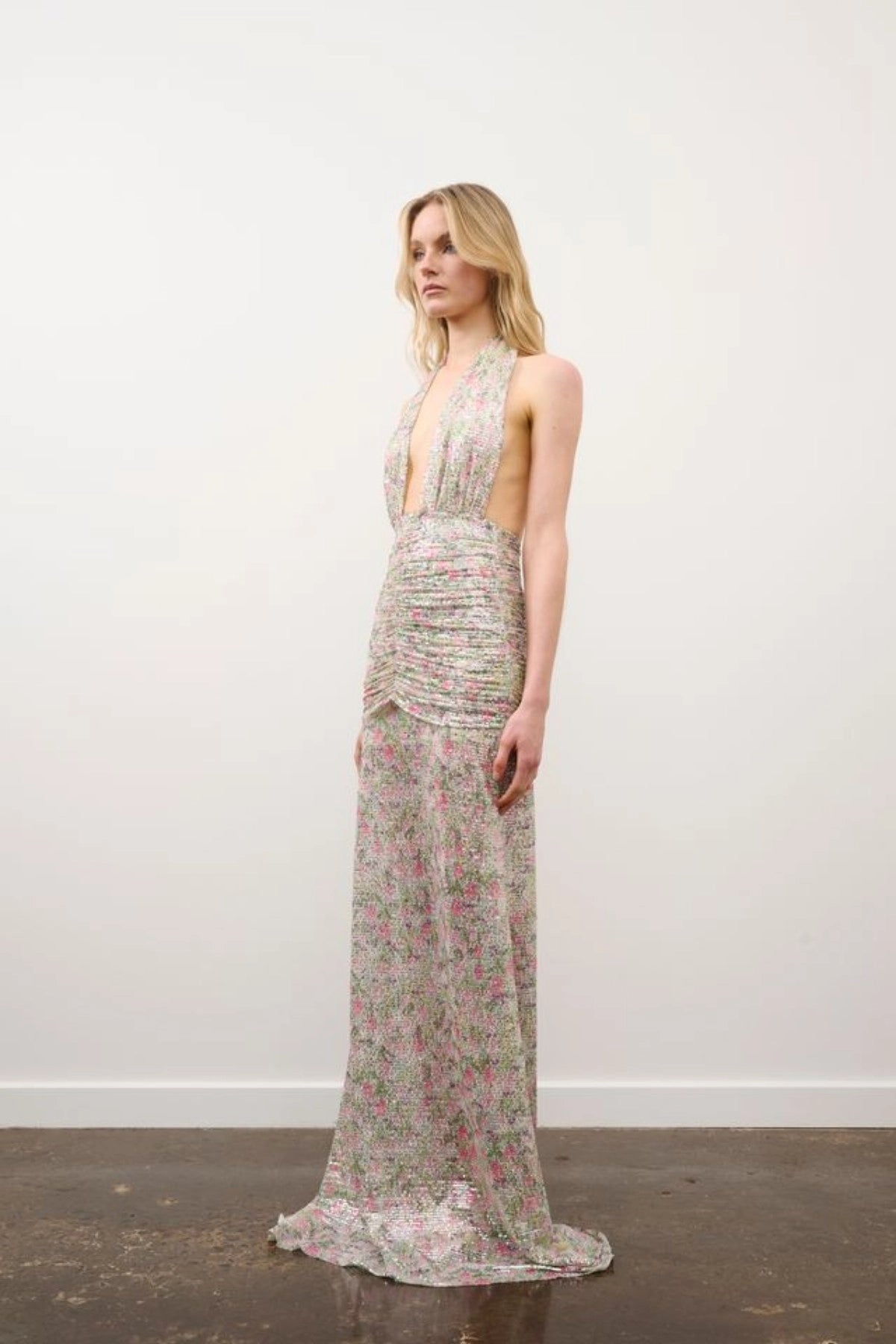 silver sequin dress with flowers ASOS LUXE embellished sequin bandeau mini dress with encrusted flowers in silver