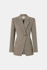 Halden Fitted Contour Blazer Taupe by Camilla and Marc – tailored wool blend blazer with fitted waist and refined silhouette.