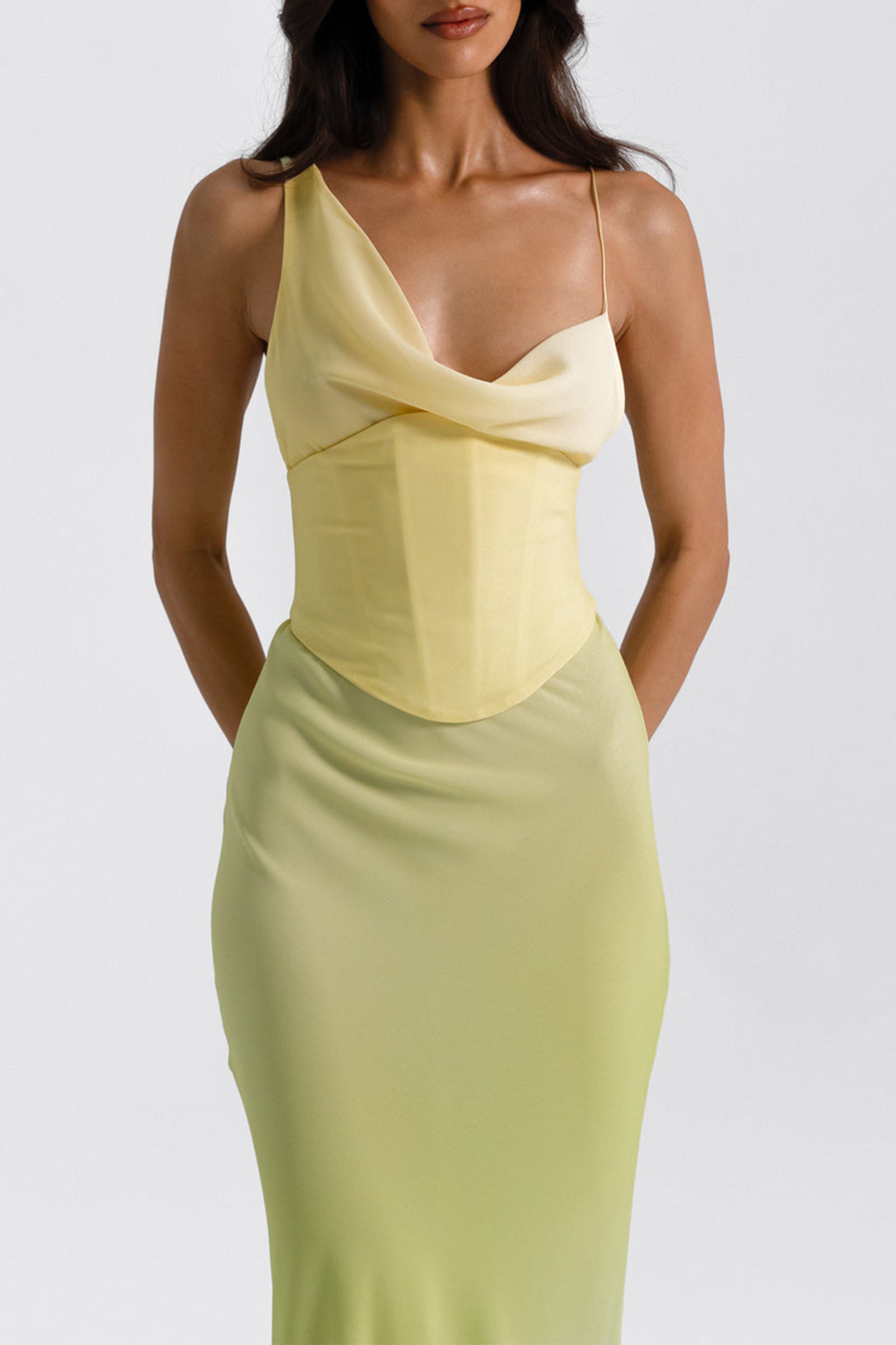 slim fit dress slacks Signature Side Slit Midi Dress main image 1