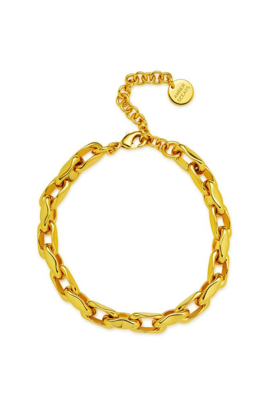 Hassuna Bracelet by Amber Sceats, chunky gold link bracelet, perfect for polished everyday or evening styling.