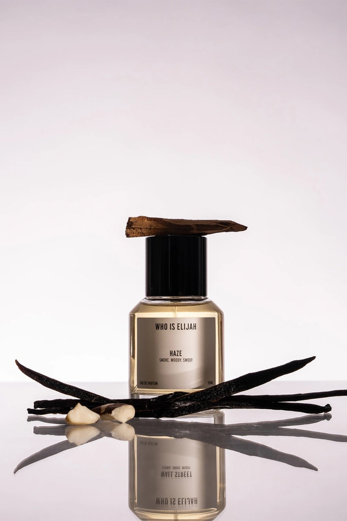 Haze 50ml by Who Is Elijah, a unisex fragrance made for every guy and girl. Heady and playful, it carries you from evening to dawn with a daring, carefree energy.