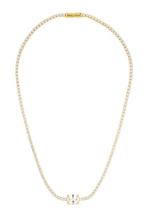 Heirloom Tennis Necklace by Porter Jewellery, white gold necklace with CZ stones. Perfect for events or elevated everyday styling.