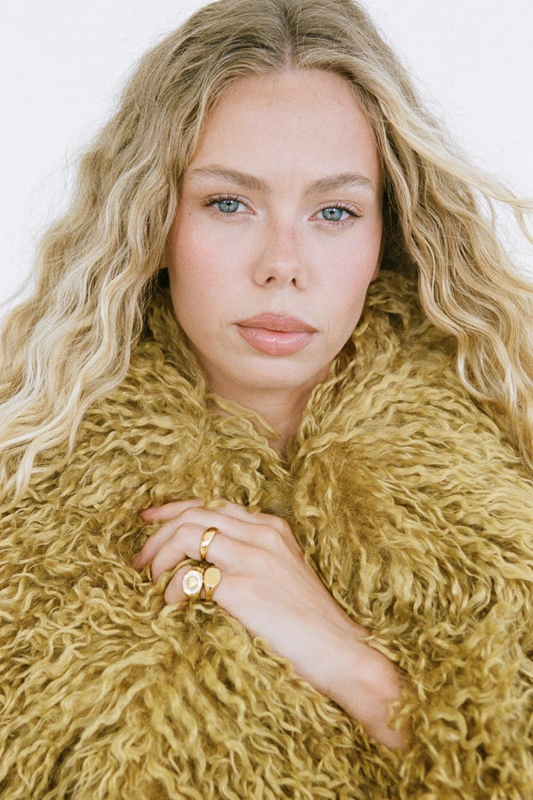 Heritage Crown Pinky Gold Citrine by Porter Jewellery – gold vermeil pinky signet ring with citrine and clear cubic zirconia stones.