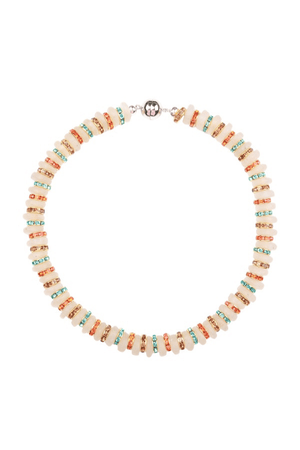 Heron Necklace by Shop Julietta, glass bead necklace with vintage inspired design. Perfect for layering or everyday styling.