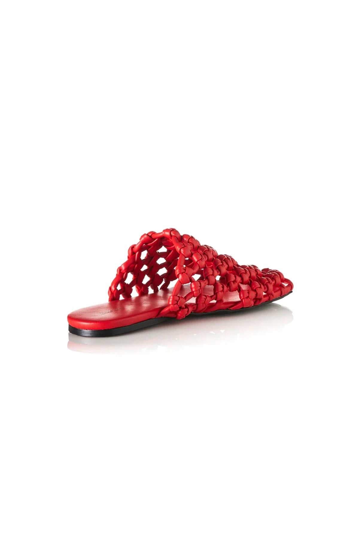 Hezu Scarlet by Alias Mae, leather flat with knotted upper and slip-on fit, a trendy piece perfect for everyday wear or relaxed summer weekends.