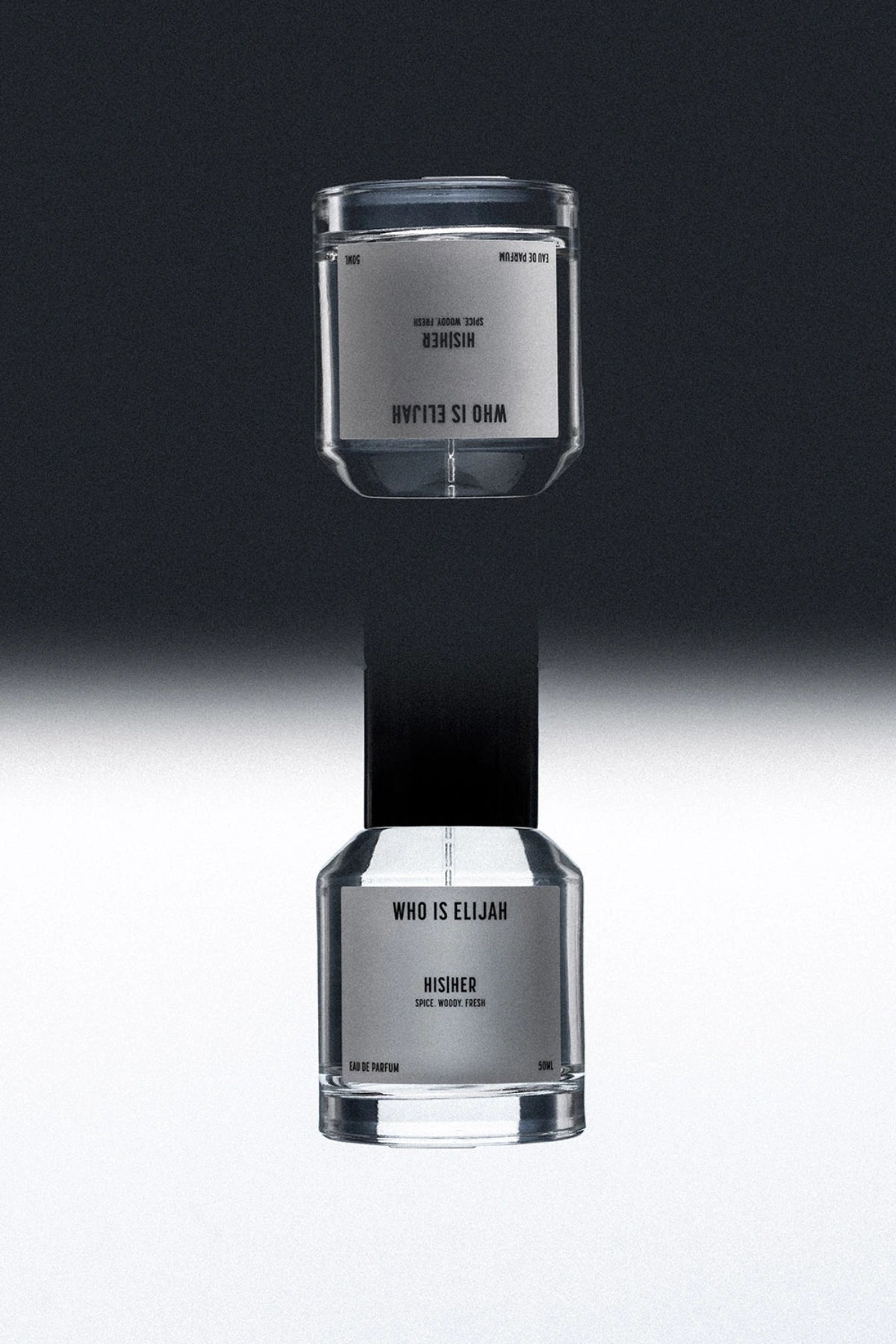 His|Her 50ml by Who Is Elijah, a debut unisex fragrance that captures the thrill, indulgence, and wild side of life.