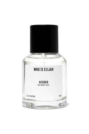 His|Her 50ml by Who Is Elijah, a debut unisex fragrance that captures the thrill, indulgence, and wild side of life.