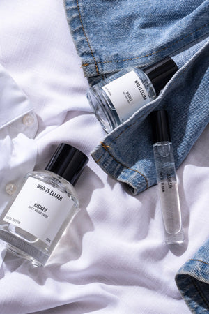 His|Her 50ml by Who Is Elijah, a debut unisex fragrance that captures the thrill, indulgence, and wild side of life.
