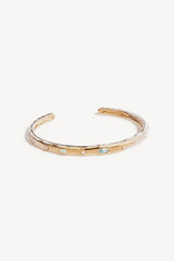 Hope And Protection Cuff by By Charlotte, 18k gold vermeil cuff with polished finish and symbolic design.