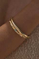 Hope And Protection Cuff by By Charlotte, 18k gold vermeil cuff with polished finish and symbolic design.