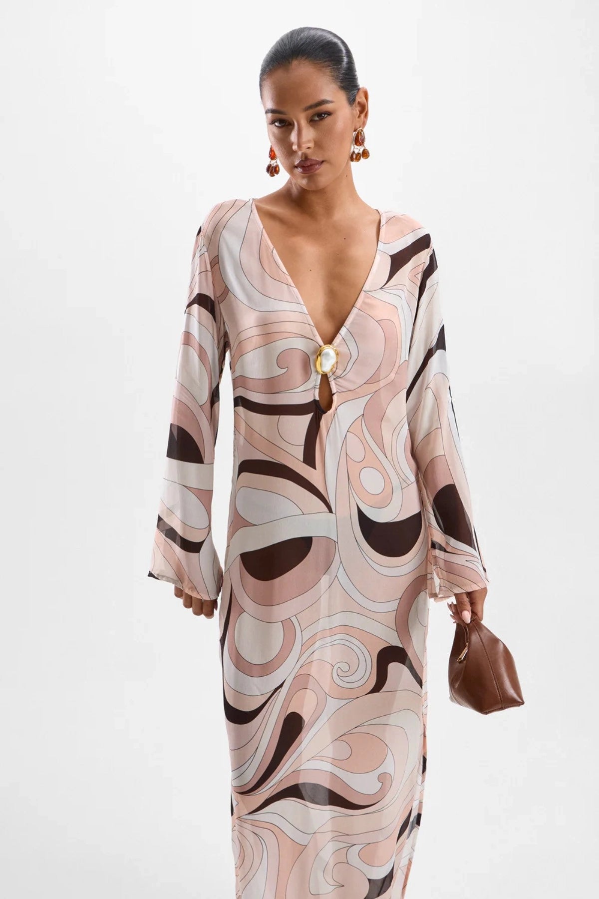 Hotline Moonstone Maxi Dress Mars Beige — Maxi Dresses