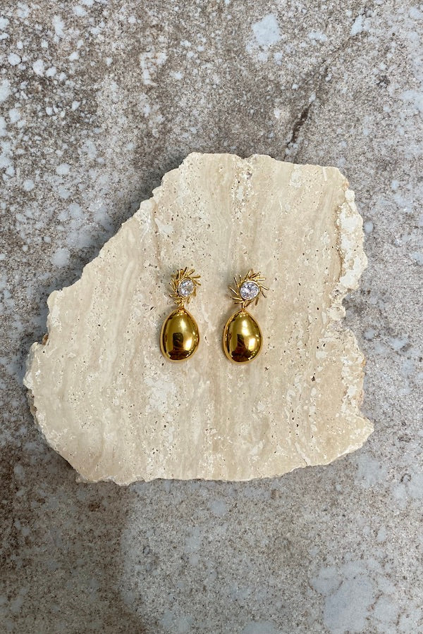 Enesea | Sol Earrings Gold | Girls with Gems