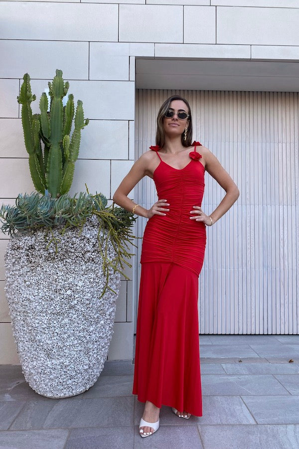 Maygel Coronel | Alejandra Dress Red | Girls with Gems