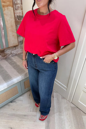 Boyfriend Tee Red