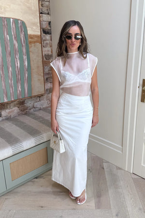 Marni Organza Sheer Top White