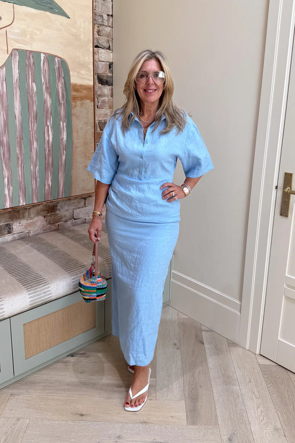 Lefka Midi Dress Blue