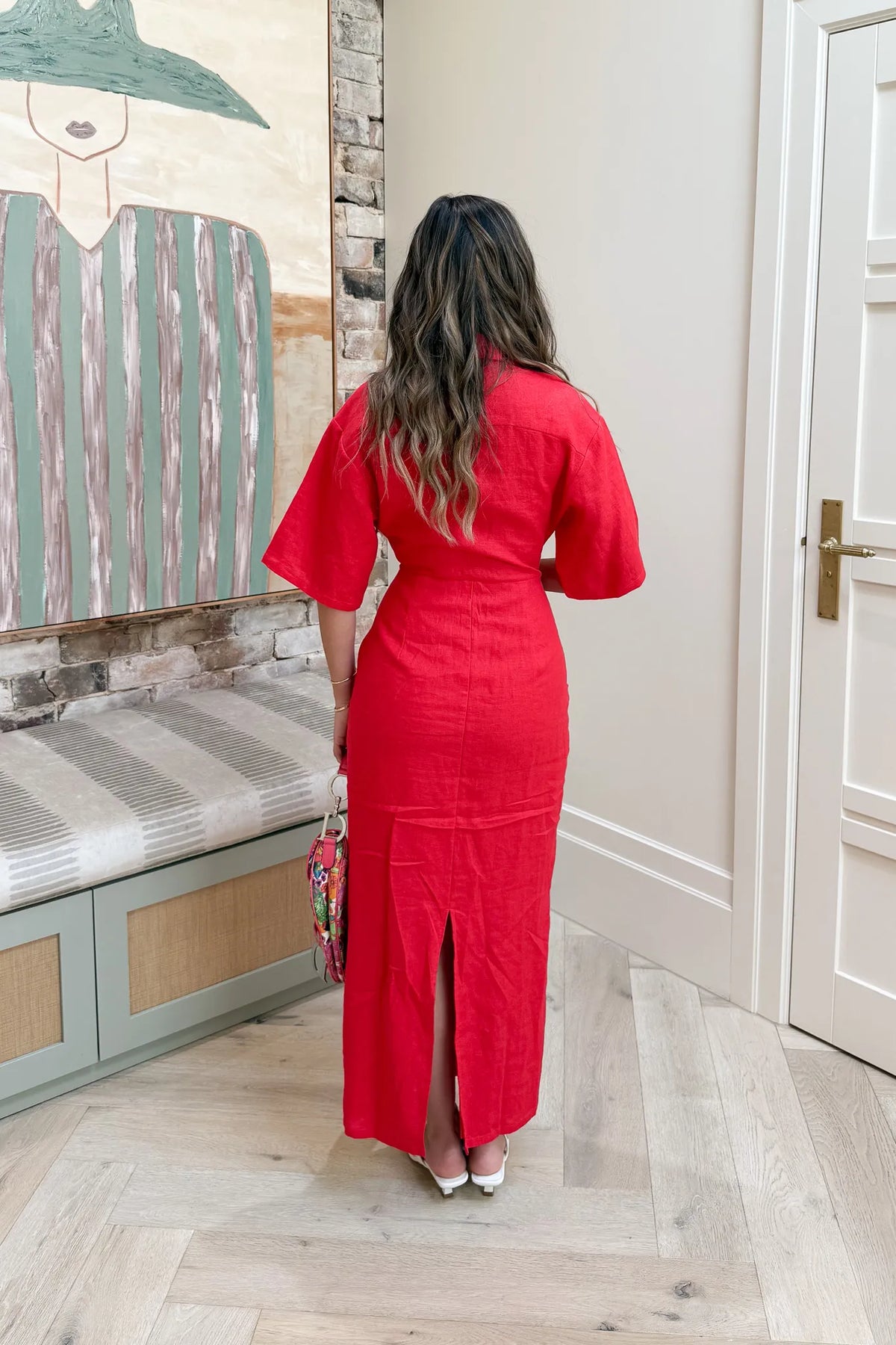 Lefka Midi Dress Red