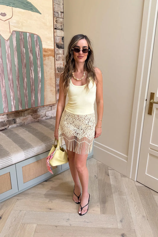 Tate Mini Skirt Lemon