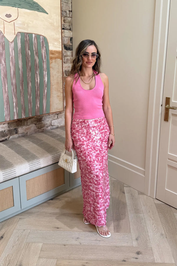 Bella Halter Tank Pink