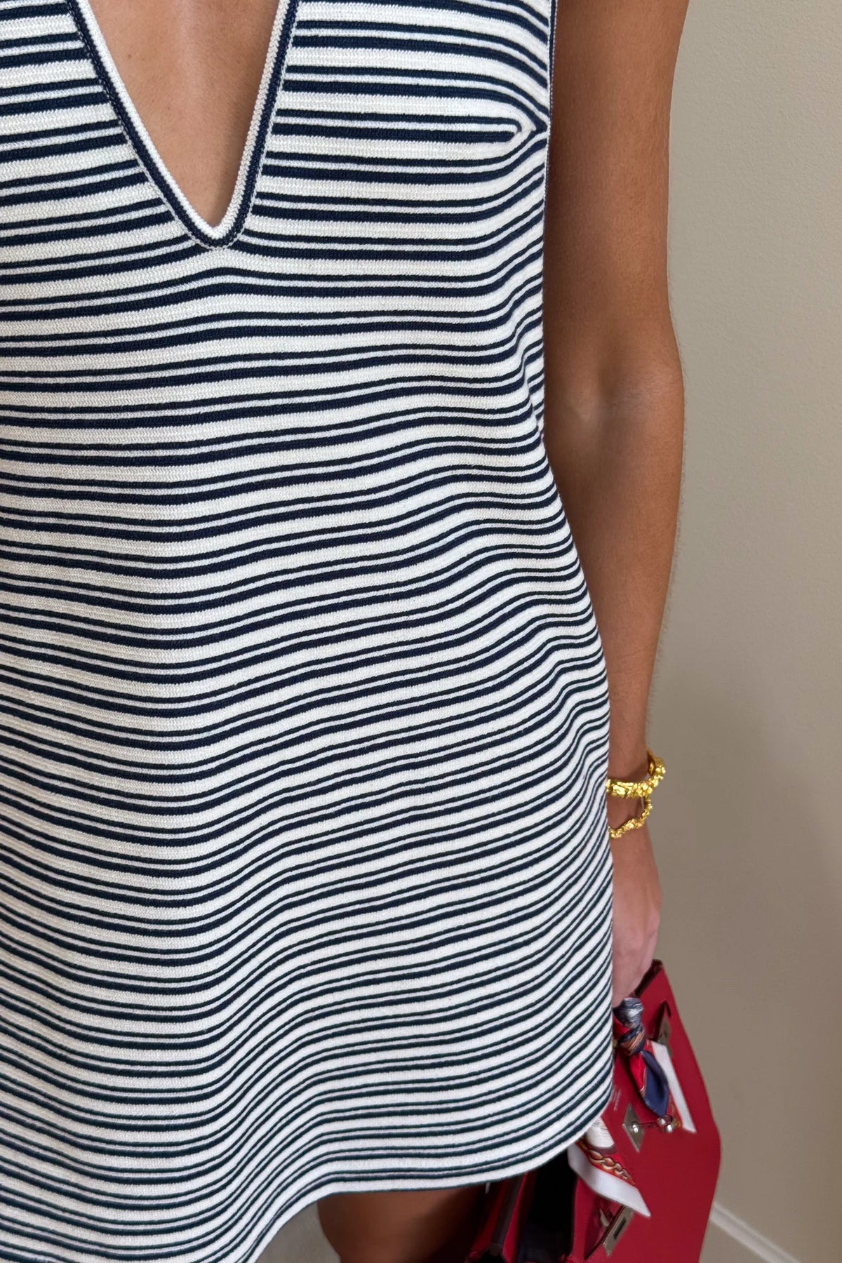 Jagger Mini Dress Navy Stripe