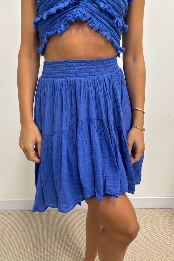 D&#39;Artemide | Myrto Mini Skirt Royal Blue | Girls With Gems
