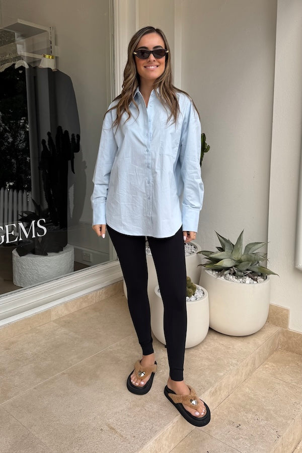 Neoprene Legging by Commando, form-fitting high-rise neoprene leggings with smoothing waistband and light compression, perfect for sleek, supportive everyday wear.