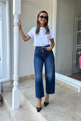 White Tee by Sneaky Link – Trendy loose-fit 100% cotton classic white tee, perfect as a versatile staple for every capsule wardrobe and casual style.