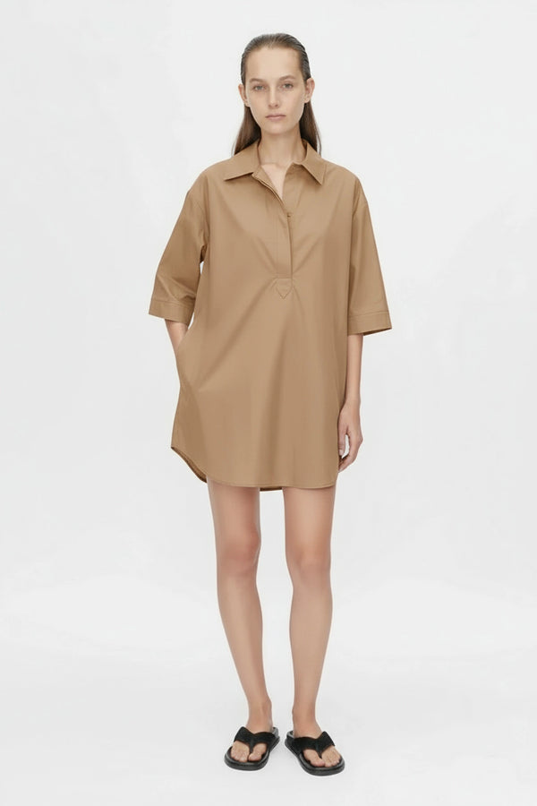 Cumulus Shirt Dress by Camilla and Marc — a relaxed cotton shirt dress with branded buttons and side splits, perfect for polished everyday wear.
