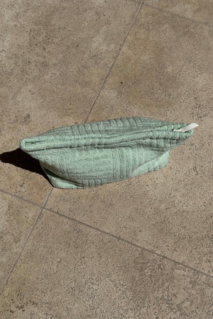 Cali Pouch Mint by Sneaky Link – Trendy terry towelling pouch, compact yet spacious. Perfect for viral summer beach days or stylish daily errands.