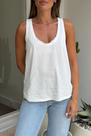 Morgan Relaxed Scoop Tank White