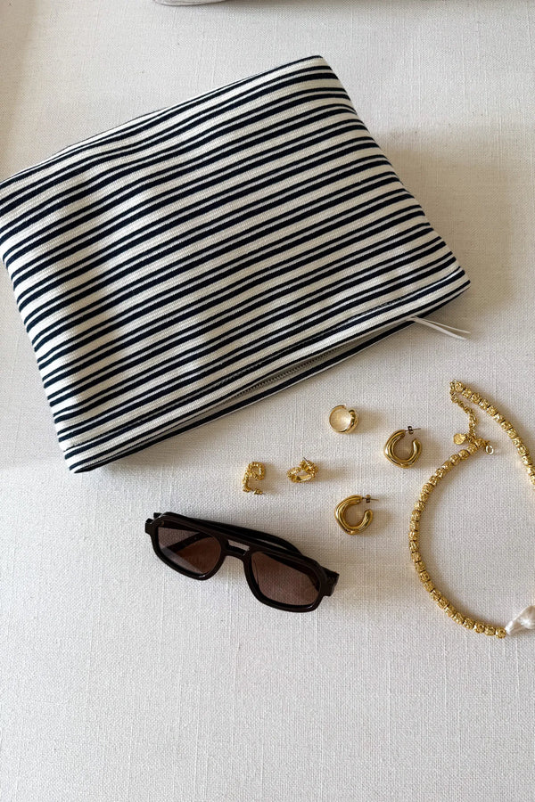 Jagger Pouch Navy Stripe