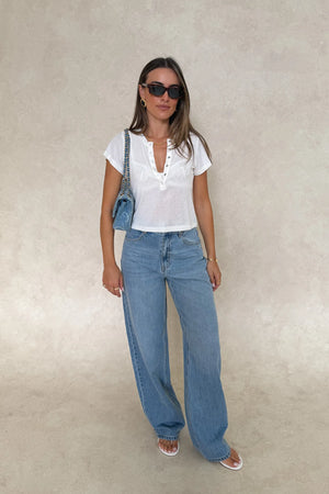 Stella High Rise Straight Leg Light Blue