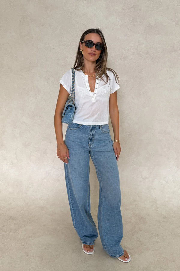 Stella High Rise Straight Leg Light Blue