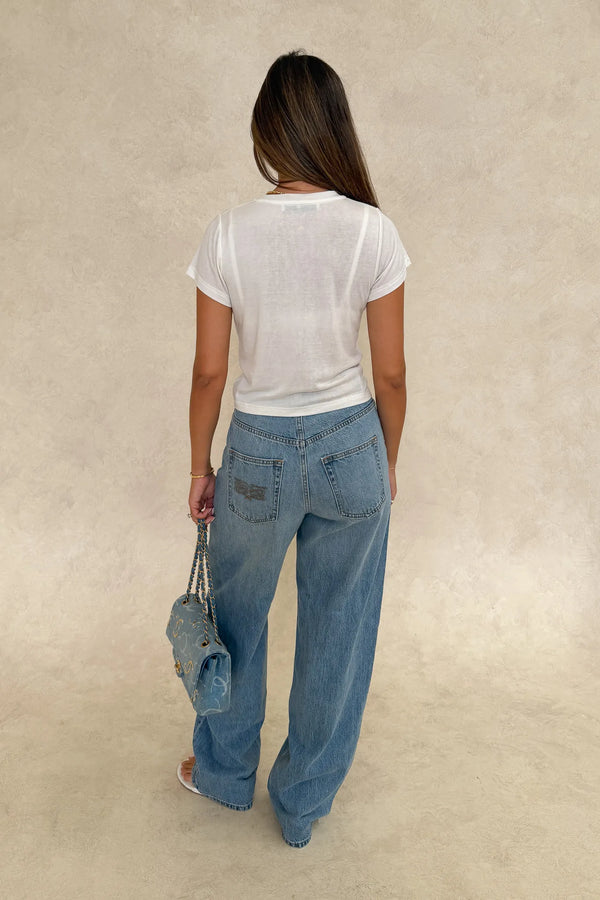 Stella High Rise Straight Leg Light Blue