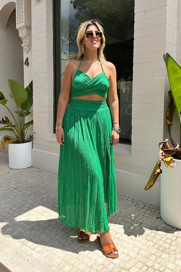 D'Artemide | Calypso Skirt Emerald/Gold | Girls With Gems