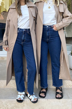 Nico Straight Royal Indigo by Neuw Denim, super high-rise relaxed straight-leg jeans with comfort stretch, authentic vintage indigo, perfect for timeless style.