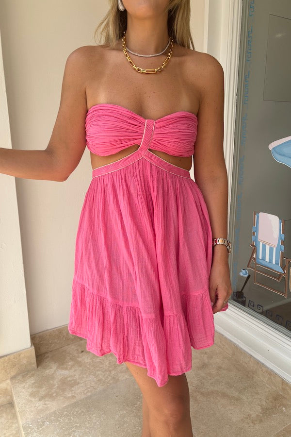 D&#39;Artemide | Chloe Mini Dress Pink | Girls With Gems