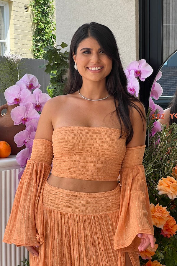 D'Artemide | Calypso Top Apricot/Gold | Girls With Gems