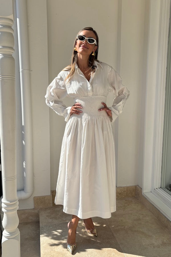 Faithfull the Brand | Cervo Midi Dress White | Girls with Gems