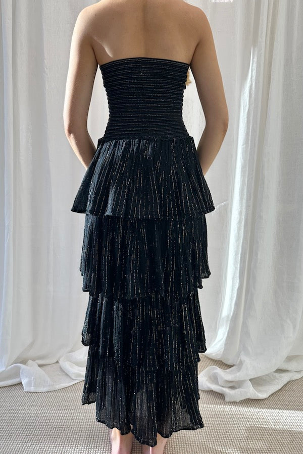 D&#39;Artemide | Tiered Maxi Dress Black | Girls With Gems