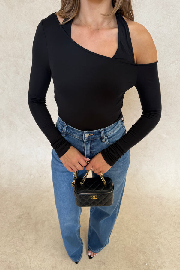 Celine High Rise Stretch Jean Indigo by Sneaky Link, high-stretch sculpting denim with a clean flare, elongating legs perfectly.